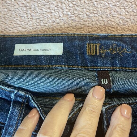 Kut From The Cloth‎ Women's Farrah Baby Boot Cut Jeans Size 10 - Picture 2 of 5